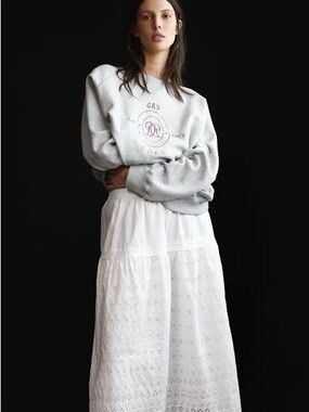 Gap Doen White Eyelet Maxi Skirt - NWOT